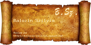 Balozin Szilvia névjegykártya